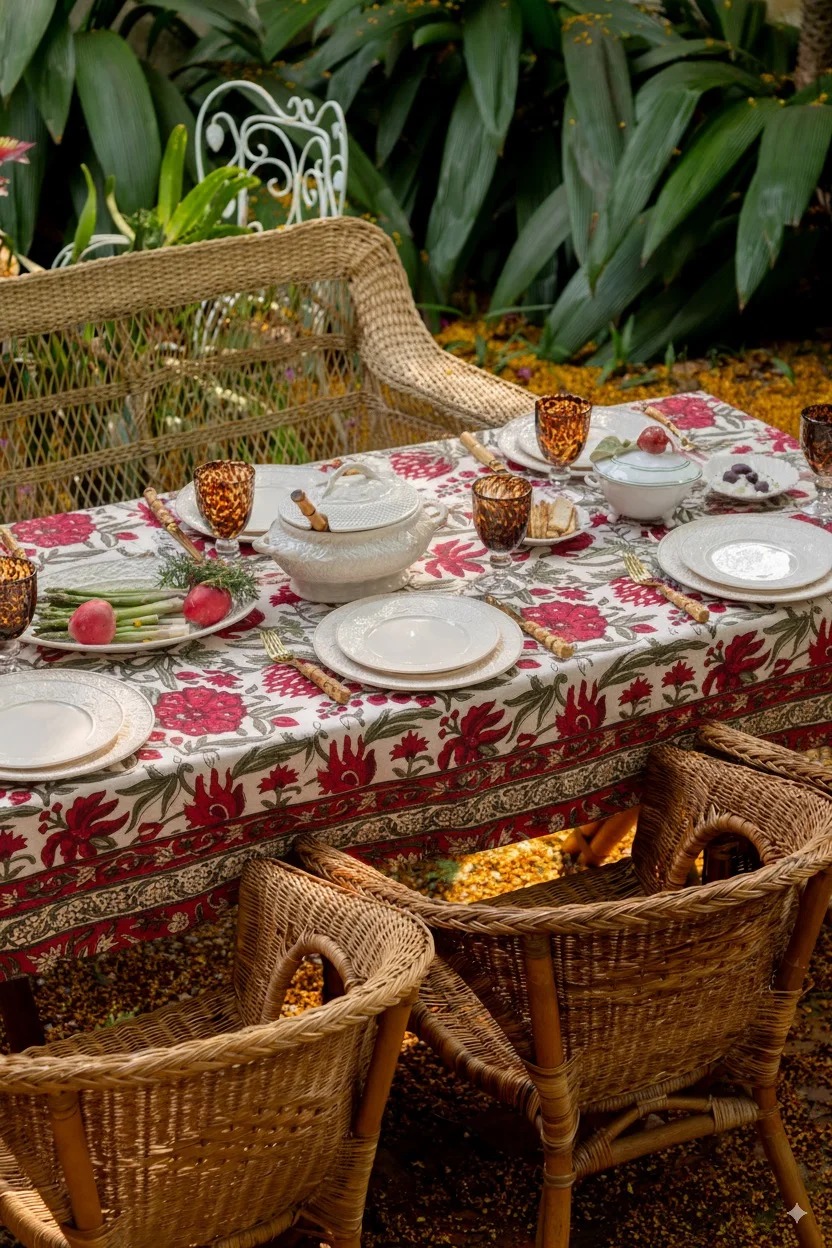 Toalhas de mesa estampadas: Floral, xadrez ou listrada? Saiba como escolher a ideal